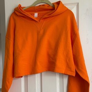 lululemon athletica Bright Orange Cropped Hoodie